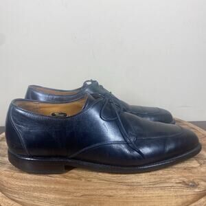 Allen Edmonds Burton Mens Black Size 9.5 Leather Oxford Dress Shoes